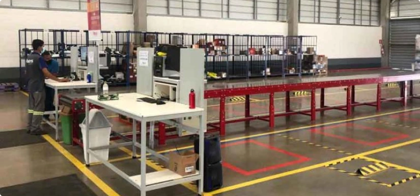 Sistema Automatic de triagem semiautomática de carga em unidade da Patrus Transportes